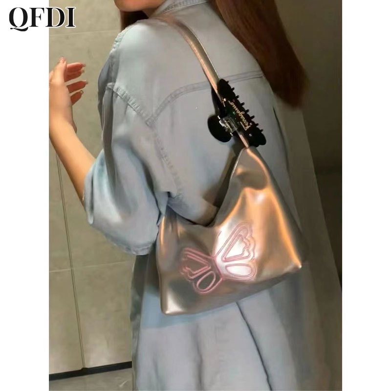 Túi tote đeo vai / cánh tay QFDI trang trí hình bướm thời trang kiểu mới dành cho nữ