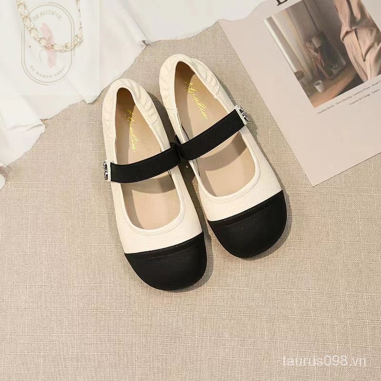 Giày Búp Bê Da PU Thời Trang 2023 Cho Nữ