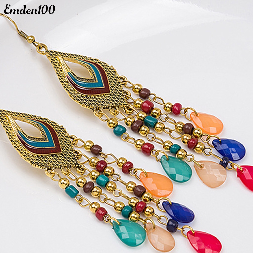 1 Đôi Bông Tai Dáng Dài Phong Cách Trung Hoa