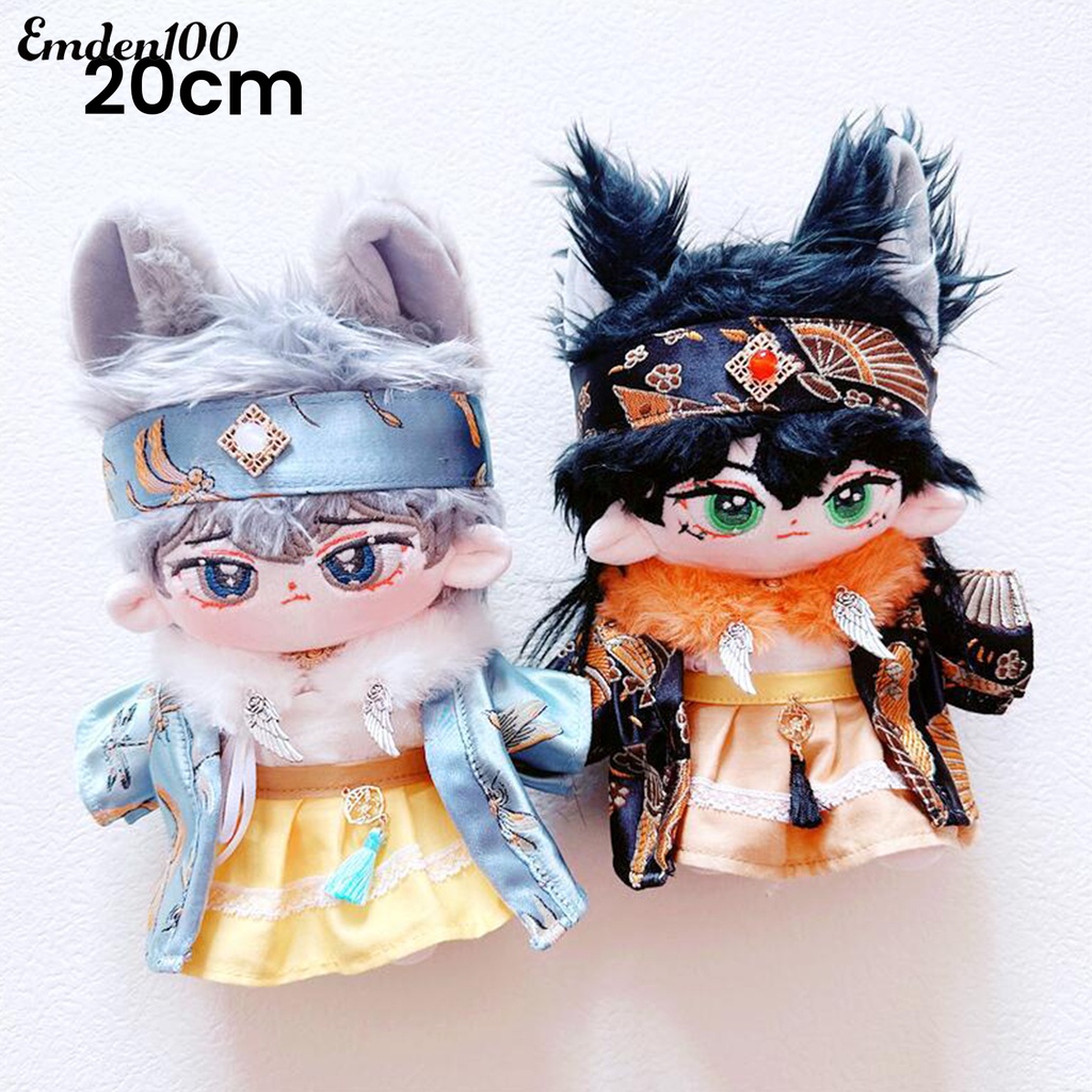 1 Bộ Quần Áo Búp Bê Phong Cách Trung Hoa Cổ Điển Kèm Băng Đô 20cm