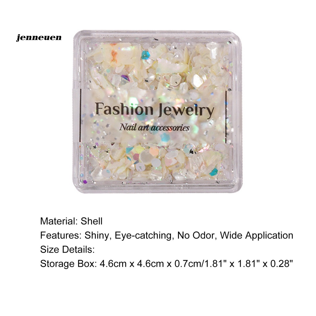 1 Hộp Vỏ Sò Trang Trí Móng Tay Bắt Mắt Cho Salon