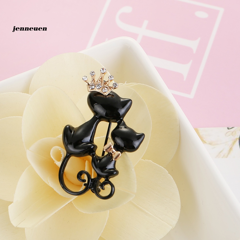 Trâm Cài Áo Hình Mèo Bằng Đá Thời Trang