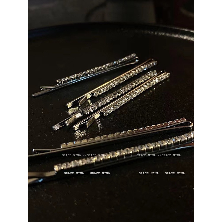 Kẹp Tóc Bên Hông Đính Kim Cương Pha Lê Lấp Lánh Phong Cách Thời Trang Mới 2023