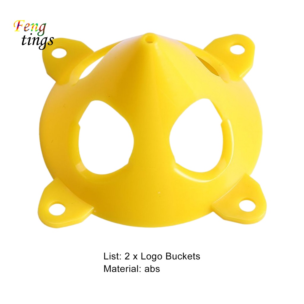 Bộ 2 Đĩa Đánh Dấu Hình Kim Tự Tháp Chống Gió Chống Mòn Màu Trơn Có Lỗ Chắc Chắn Hỗ Trợ Luyện Tập Đá Banh