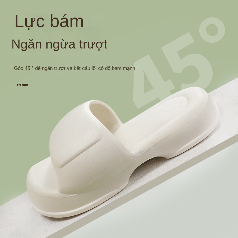 Dép Quai Ngang Đế Dày Mềm Mại Màu Trơn Thời Trang Mùa Hè