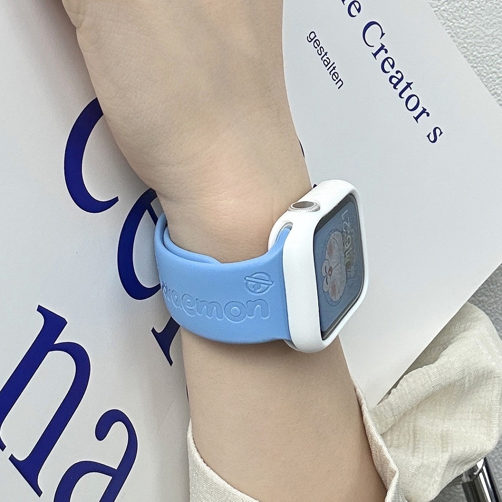 Dây Đeo Đồng Hồ 3D Hình Doraemon Dễ Thương Cho Ultra 49mm S8 Series 8 7 SE 6 5 4 3 2 1