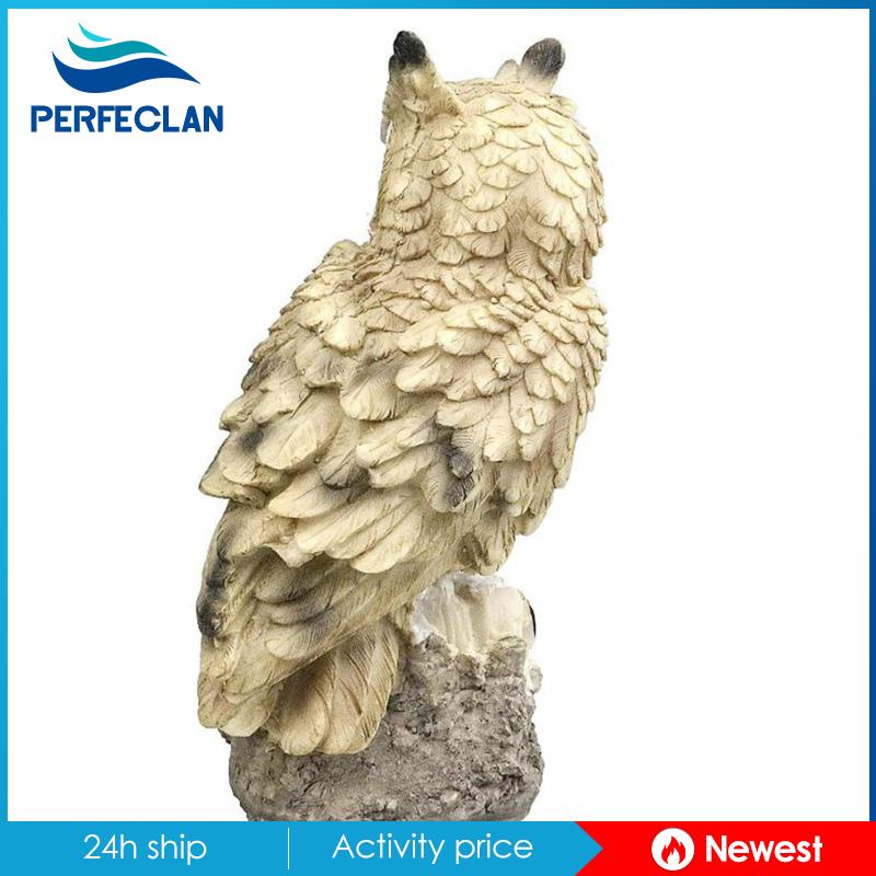 Mô Hình Con Cú Bằng Nhựa Resin Bền Sống Động Trang Trí Sân Vườn