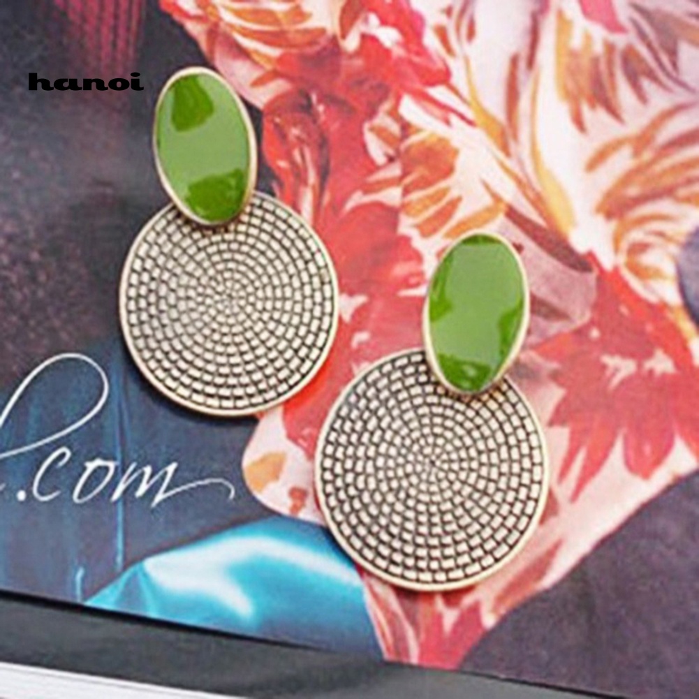 Khuyên Tai Nữ Trang Dáng Tròn Phong Cách Vintage