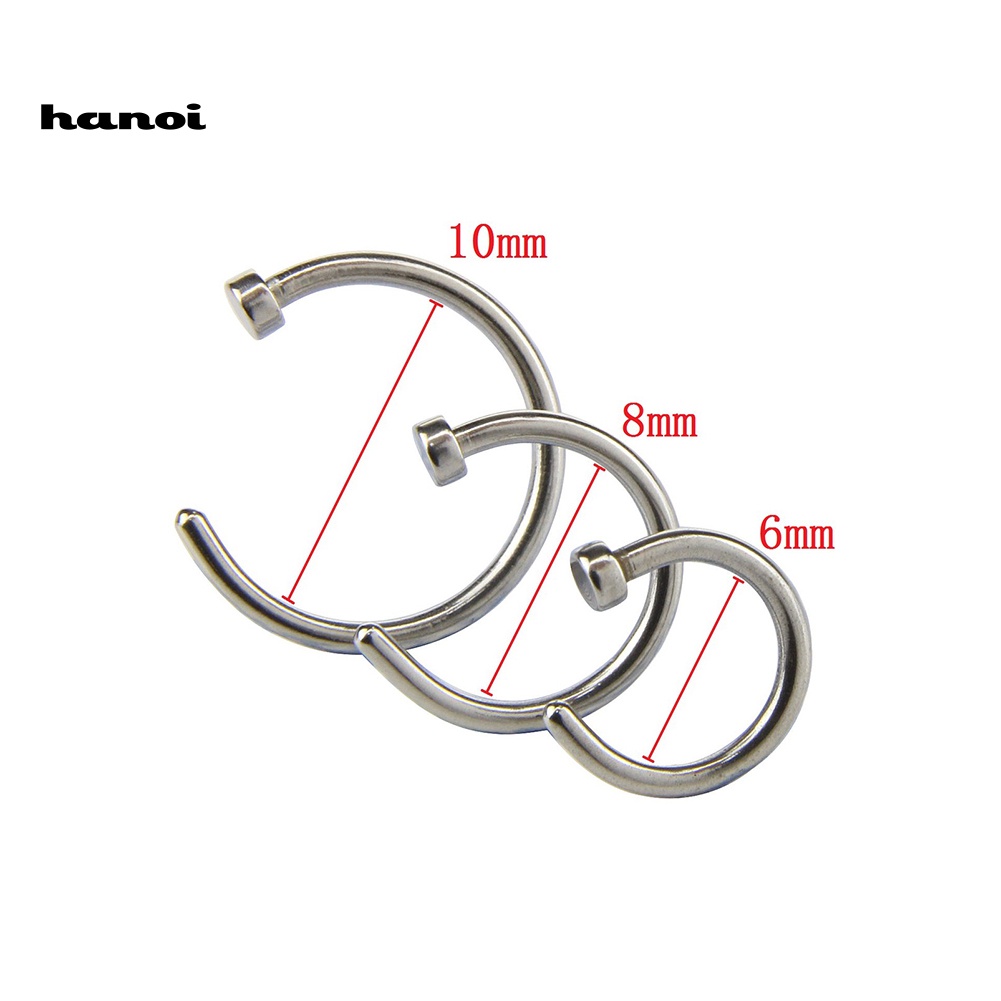 Set 14 Khuyên Mũi Bằng Thép Không Gỉ Đính Đá Cá Tính