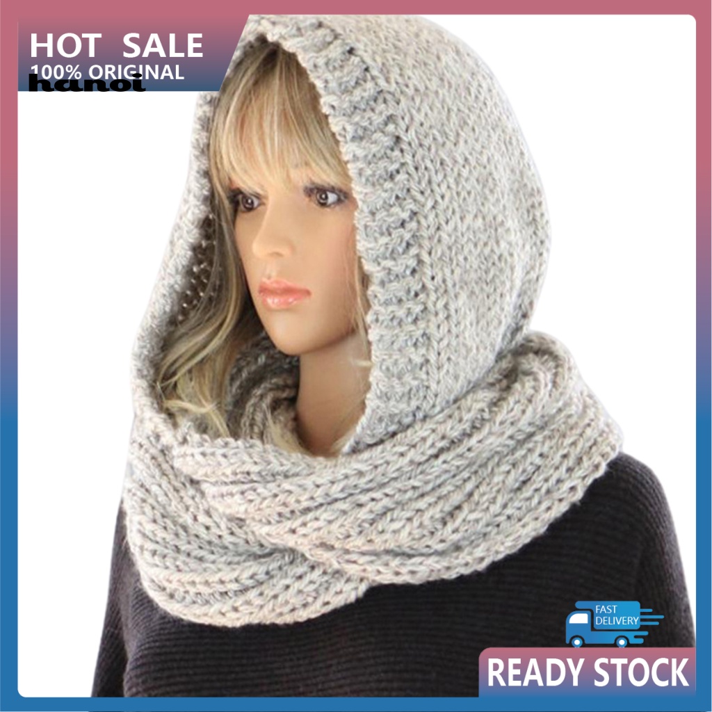 Mũ Len Trùm Đầu Màu Sắc Thời Trang Cho Nữ