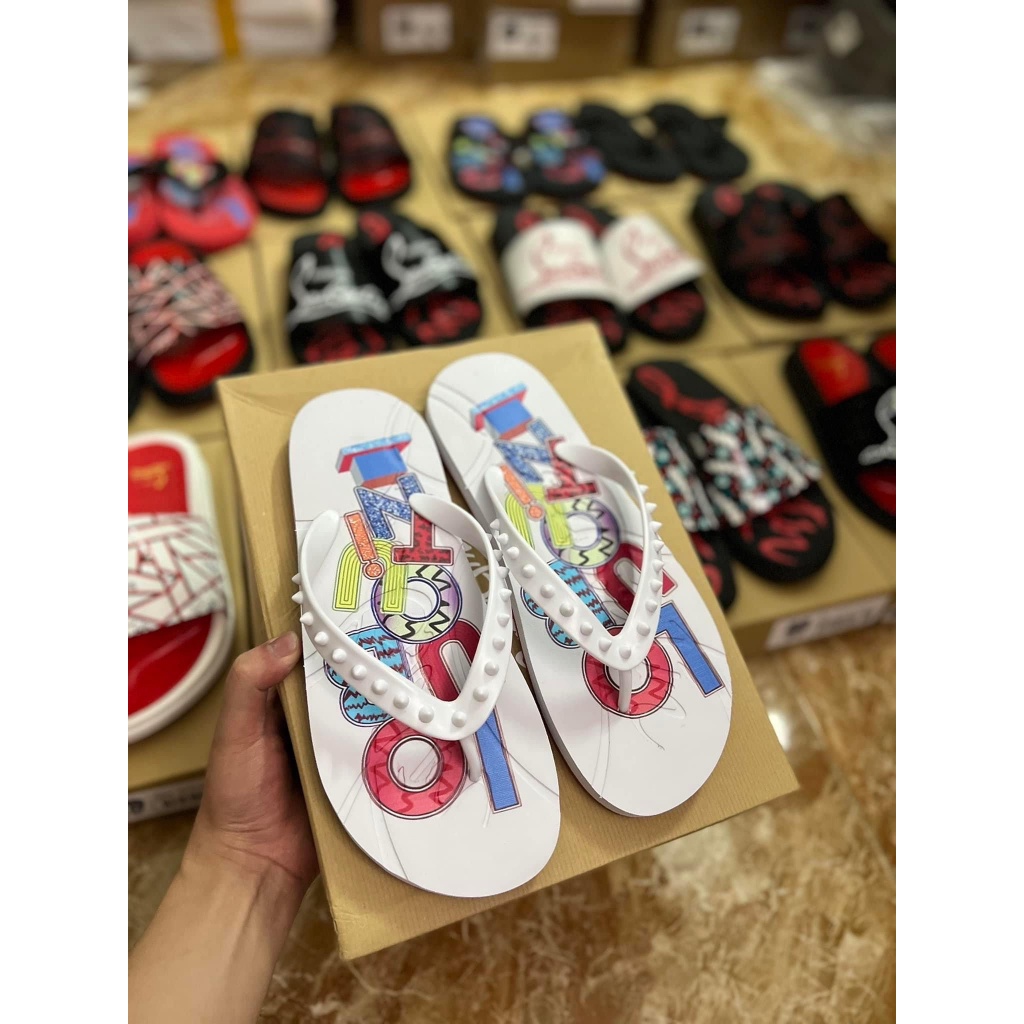 Dép xỏ ngón, tông LB logo nhiều màu fullbox bill thẻ LA on web