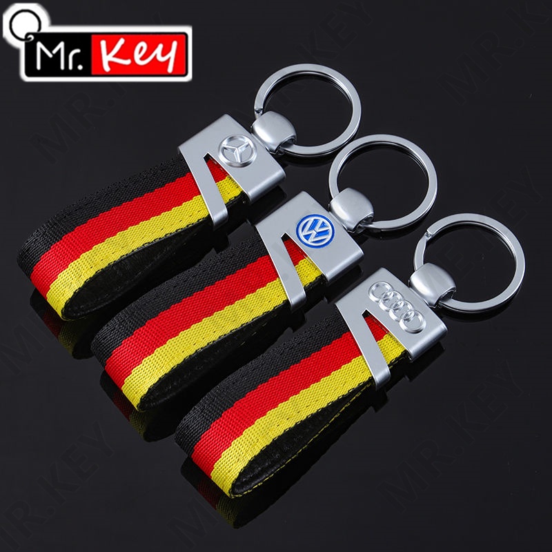 Móc Khóa Dây Nylon Bện Ba Màu Mr.Key Dành Cho Xe Hơi Biểu Diễn Đức