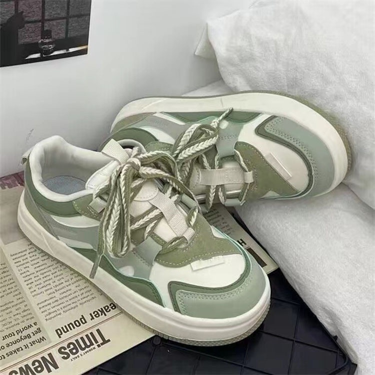 Giày Thể Thao Đế Dày Màu Xanh Matcha / Trắng Nhỏ Thời Trang Mùa Hè 2023 Mới Dành Cho Học Sinh