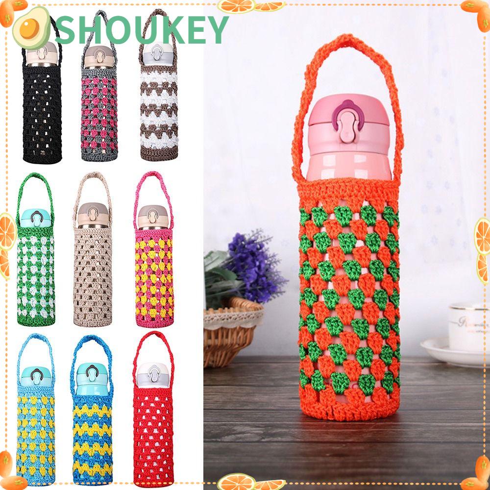 Túi Đựng Bình Nước / Điện Thoại Đan Len Mang Đi Cắm Trại Tiện Lợi SHOUKEY