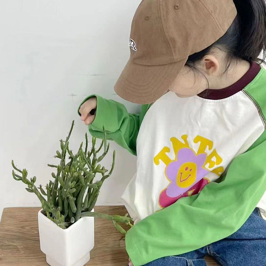 Áo Thun Tay Dài Dáng Rộng Thời Trang Mùa Thu Mới 2023 Cho Bé Gái