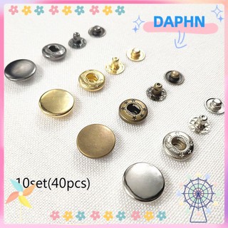 Set 10 Set 40 Nút Cài Bằng Kim Loại Làm Nút Áo Sơ Mi Đa Ứng Dụng