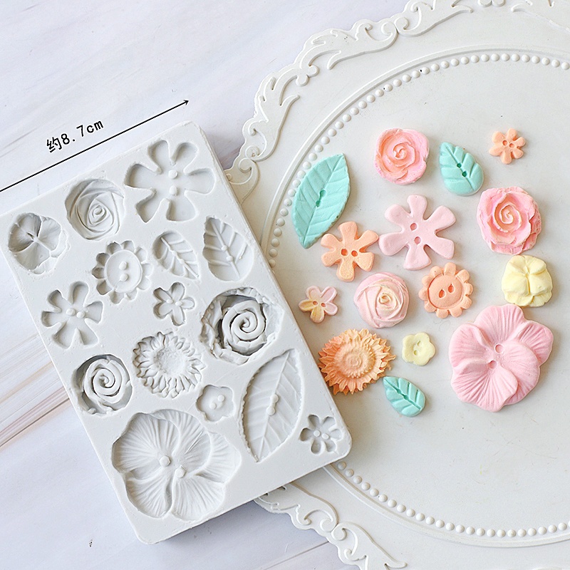 Khuôn Silicone Tạo Hình Làm Bánh Kẹo Hình Bông Hoa