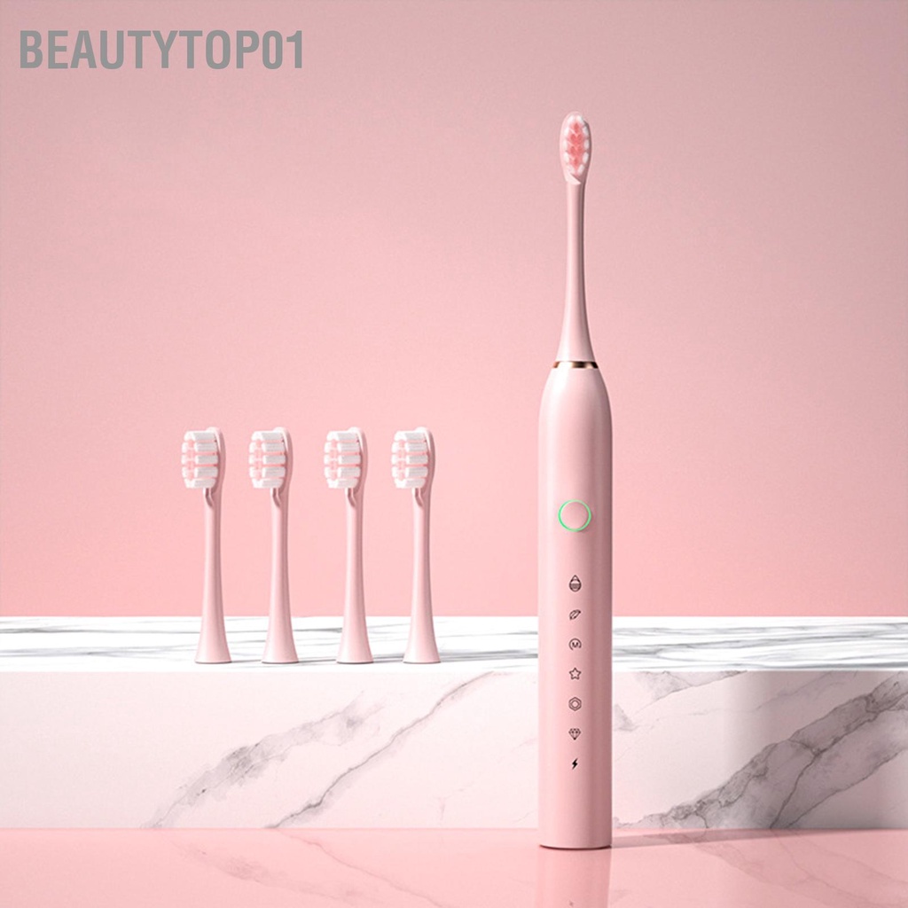 Bàn Chải Điện Máy đánh răng máy sóng âm công nghệ Cho Người Lớn Và Trẻ Em Sạc USB BeautyTop01