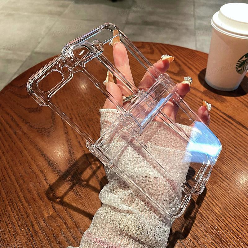 For Samsung Galaxy Z Flip 5 Z Flip5 5G Ultra Clear Phone Case Cover Hard Bumper Back Shell Hinge Cover