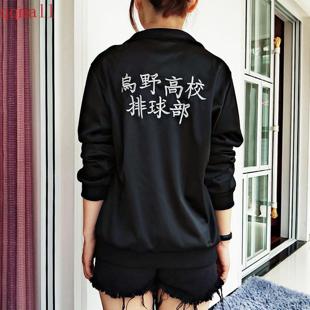 Qqmall Áo Khoác Đồng Phục Bóng Chuyền Anime Haikyuu Sáng Tạo Cho Nữ Zecun Land Shoyo Hinata Karasuno High Football Club