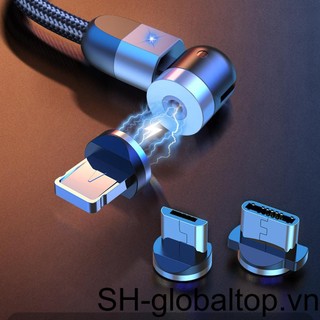 Dây cáp sạc nhanh usb nam châm 3 trong 1 cho samsung xiaomi iphone