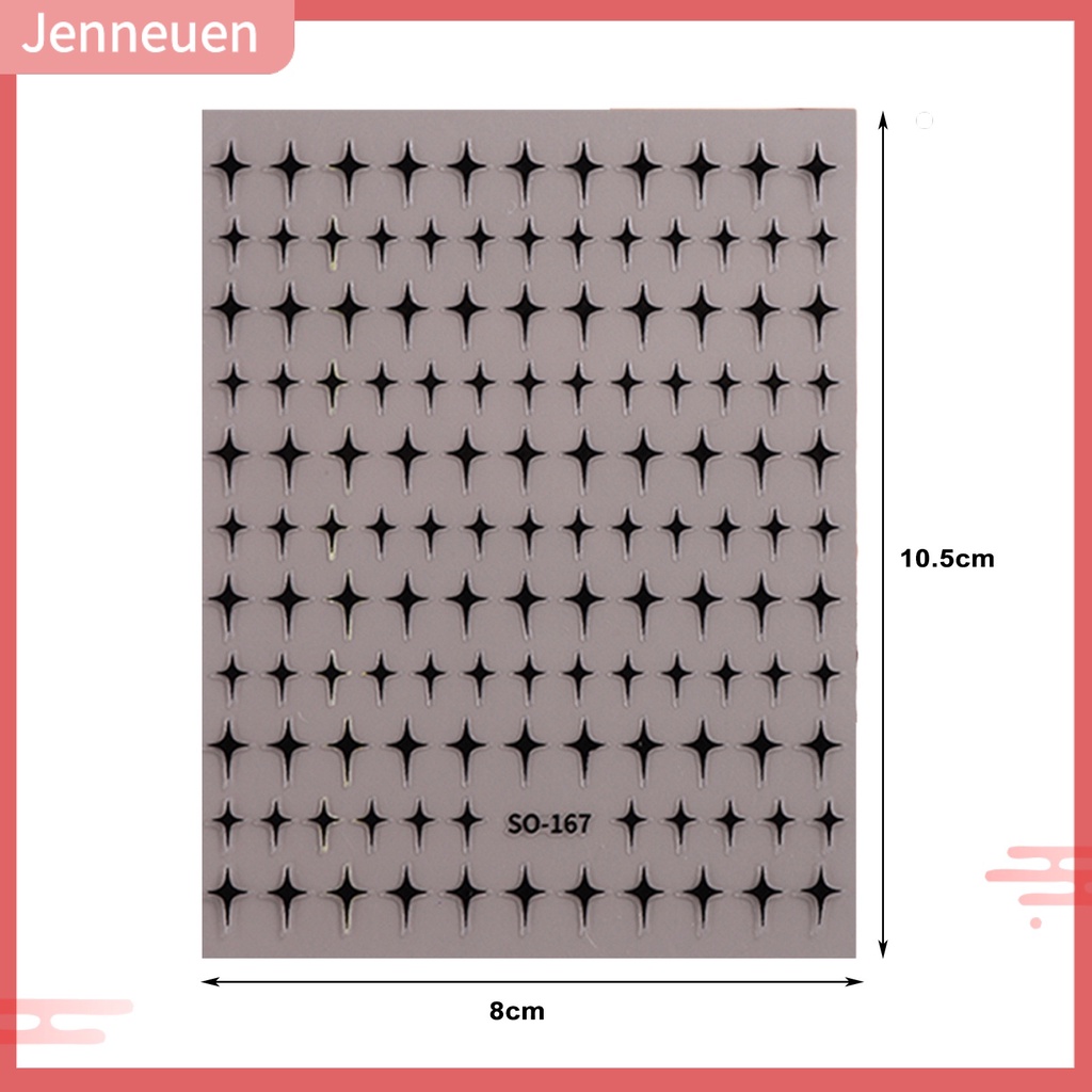 Nhãn Dán Móng Tay 3D Siêu Mỏng Lấp Lánh DIY