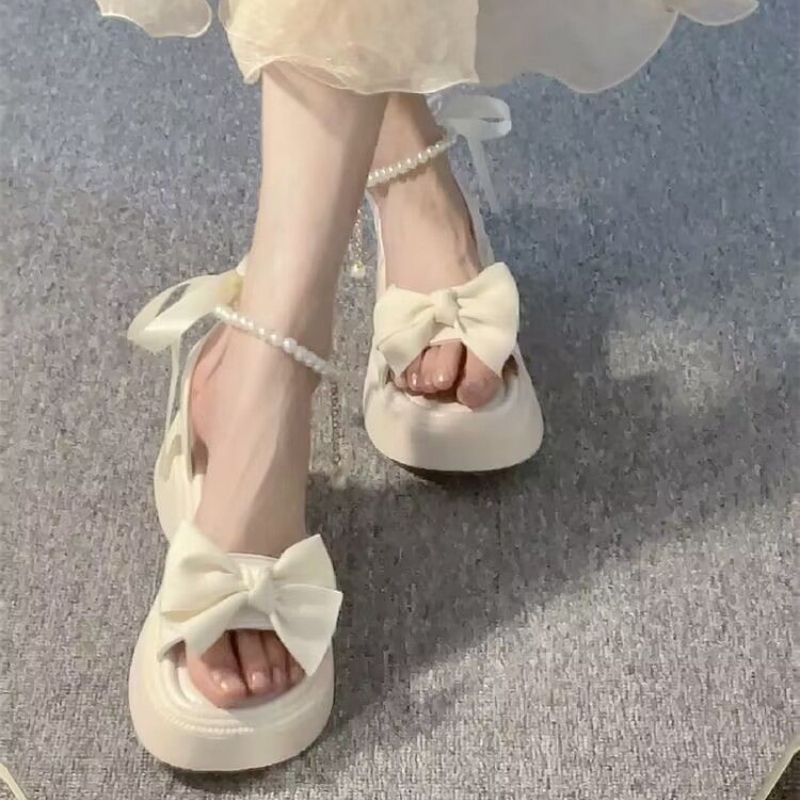 Xăng đan Đính Nơ Thời Trang Mùa Hè Cho Nữ