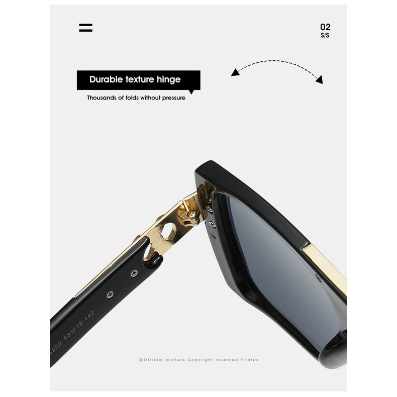 Kính Mát Thời Trang Khung Kim Loại Lớn Hình Chữ Nhật Mẫu Mới Năm 2023 Phong Cách Âu Mỹ