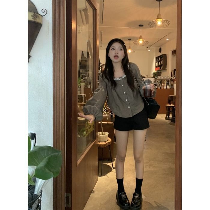 Áo sơ mi dài tay thời trang Hàn Quốc mùa hè cho nữ