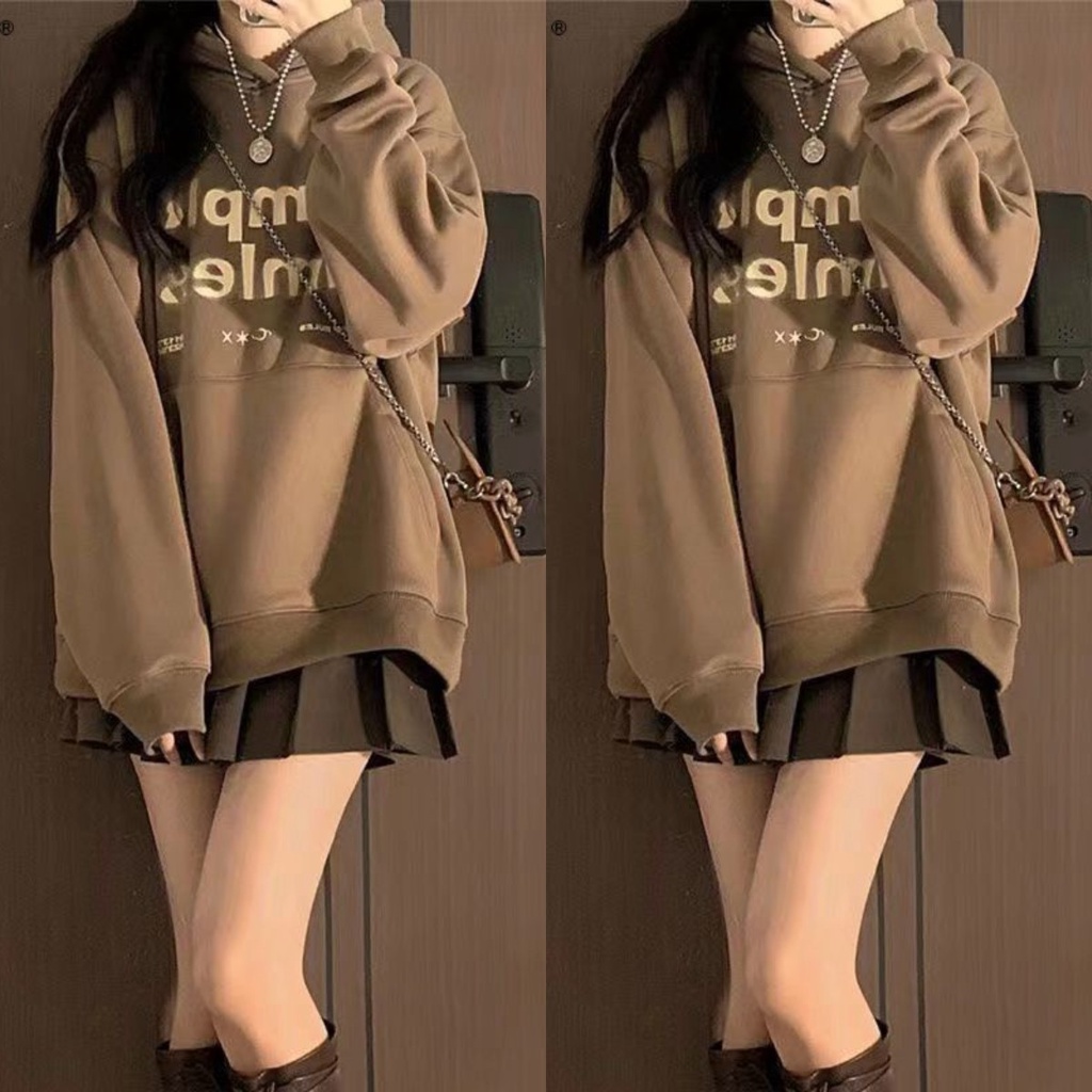 (MớI) Bộ ÁO Hoodie + Chân VáY XếP Li Cho Nữ