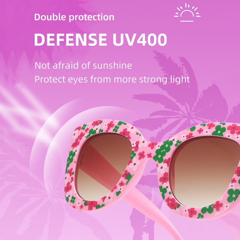 Kính mát VIENDO hình mắt mèo chống tia uv400 thời trang cho bé trai bé gái từ 1-10 tuổi