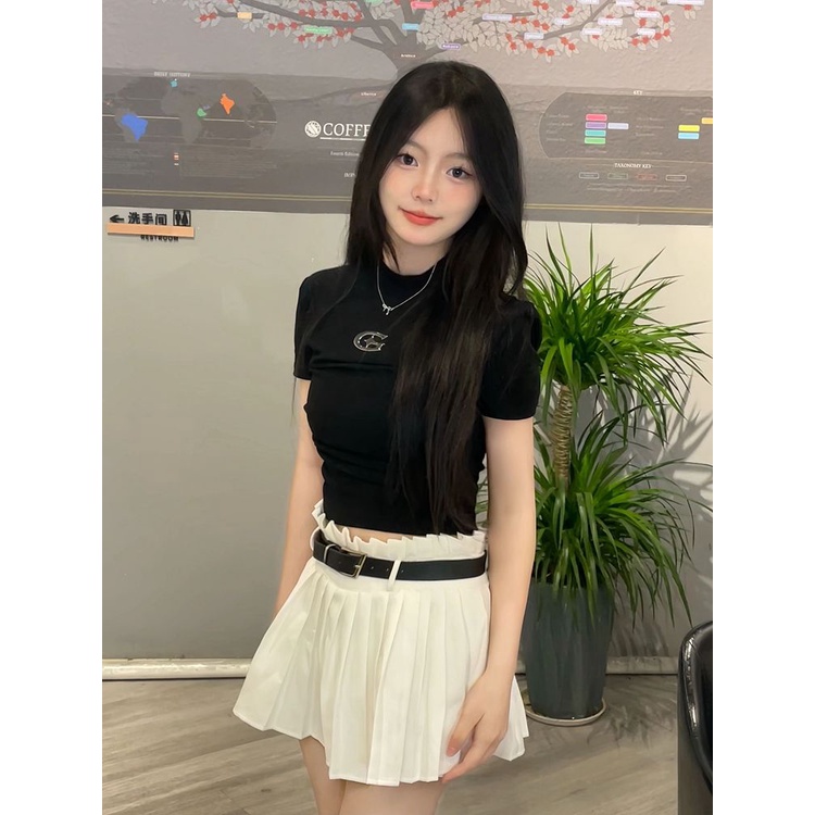 Áo thun COZOK tay ngắn hở vai ôm dáng thời trang dành cho nữ
