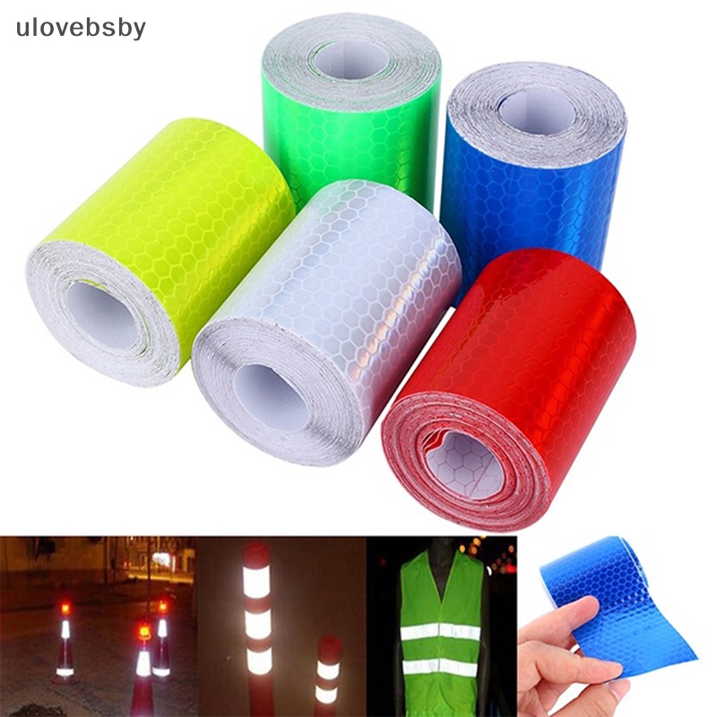 Cuộn Băng Keo Phản Quang Tự Dính 1m * 5cm Cảnh Báo An Toàn Cho Xe Hơi Xe Tải
