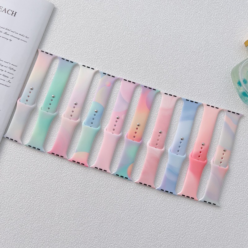 Dây Đeo Silicone Thể Thao Cho Đồng Hồ Thông Minh Apple Watch 8 7 6 5 4 se 3 49mm 45mm 44mm 42mm 41mm 40mm 38mm