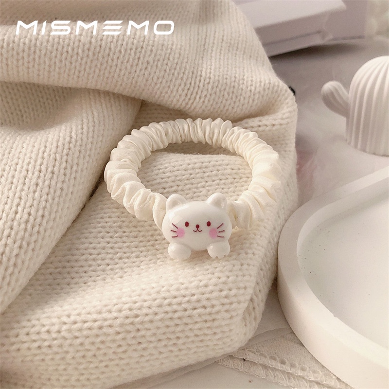 Dây Buộc Tóc Cao Su Co Giãn Hình Mèo Kitty Dễ Thương Phong Cách Nhật Hàn