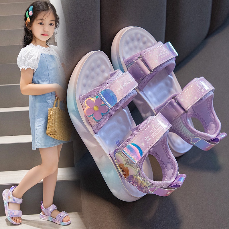 Giày Sandal Đế Mềm Họa Tiết Hoạt Hình Thời Trang Mùa Hè 2023 Dành Cho Bé Gái