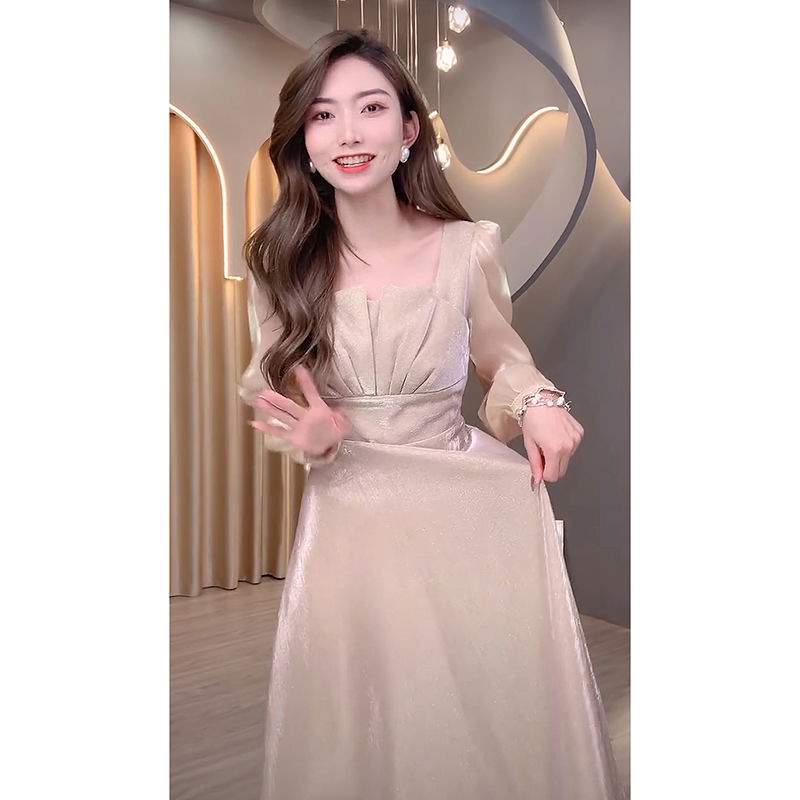 Internet celebrity popular dress elegant socialite Slim slimming meat-covering banquet dress