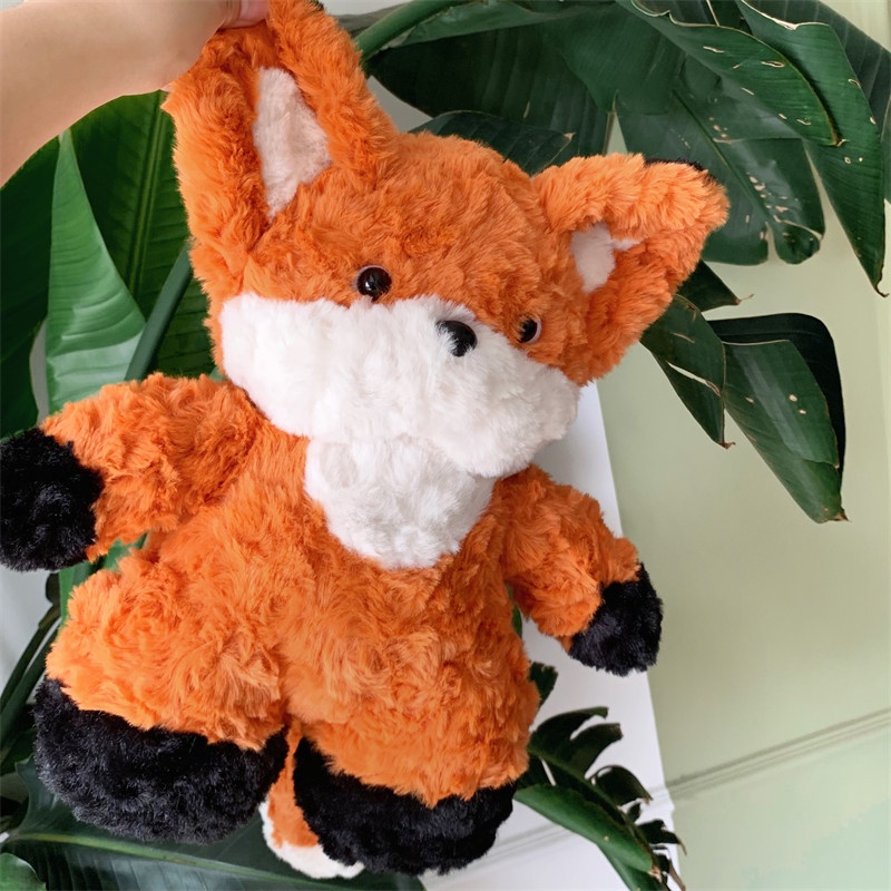 Đồ chơi nhồi bông Hình Cáo Hoạt Hình Màu Đỏ Đáng Yêu