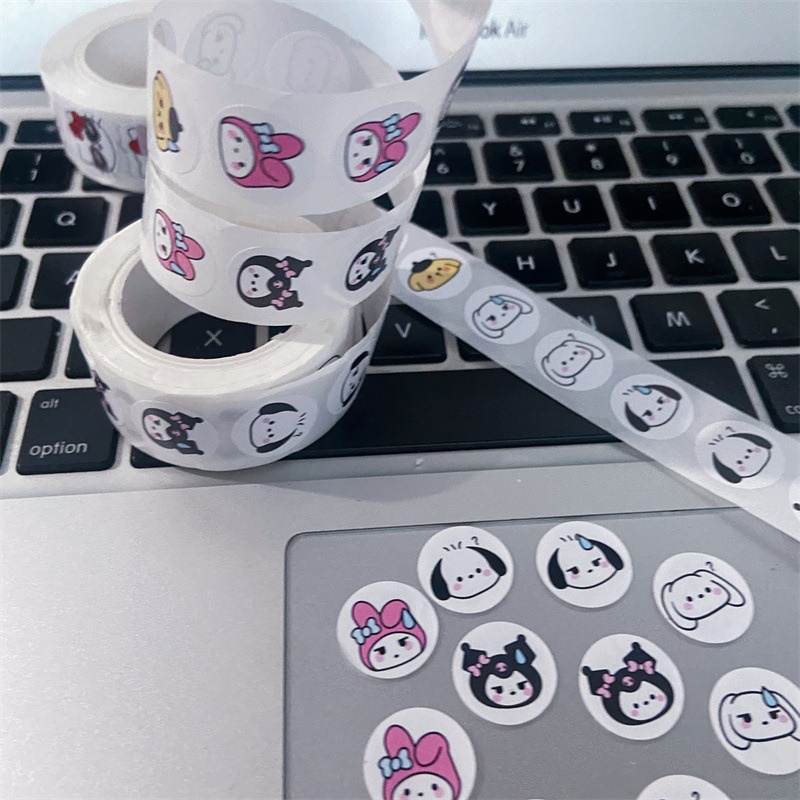 SANRIO Bộ 500 Miếng Dán Trang Trí Laptop / Vali / Vali / Đồ Chơi Chống Thấm Nước Hình Kuromi Cinamonroll Hellokitty My Melody /