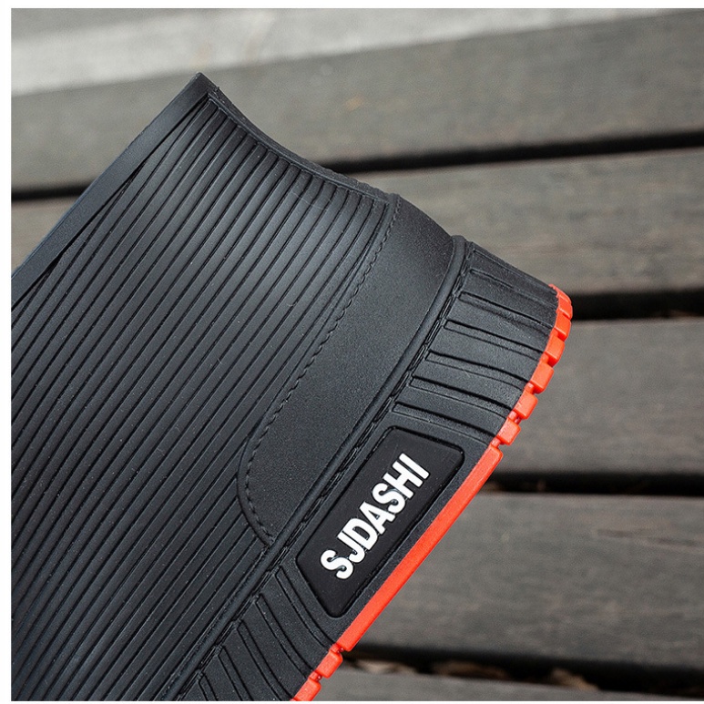 Giày Bốt Cao Su Đi Mưa / Câu Cá Chống Trượt / Thấm Nước Phong Cách Mới Cho Nam