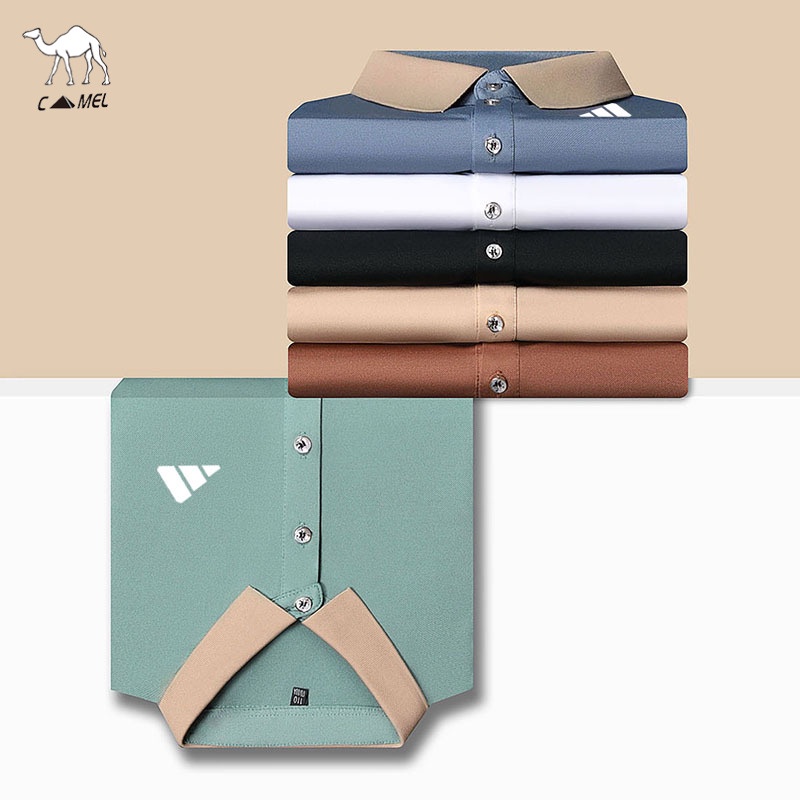 Áo polo Dài Tay Chất Liệu Cotton Thiết Kế Mới Năng Động Thời Trang Dành Cho Nam