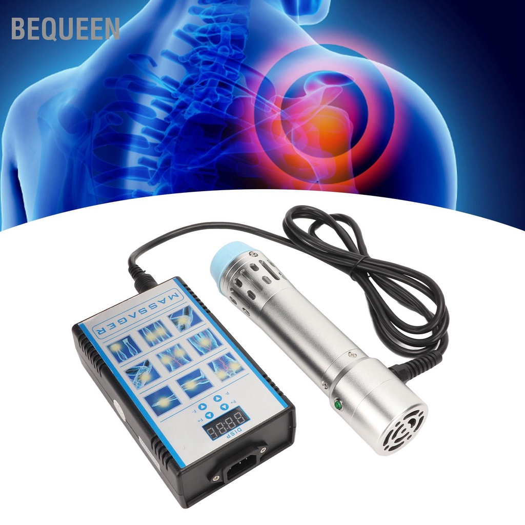 Bequeen Máy sóng xung kích ED 16 bánh răng tần số 7 đầu xoa bóp Thiết bị điều trị ngoài cơ thể 100‑240V