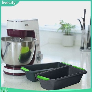 <livecity> Rectangle non-stick bread loaf toast silicone baking pan tray mold diy bakeware