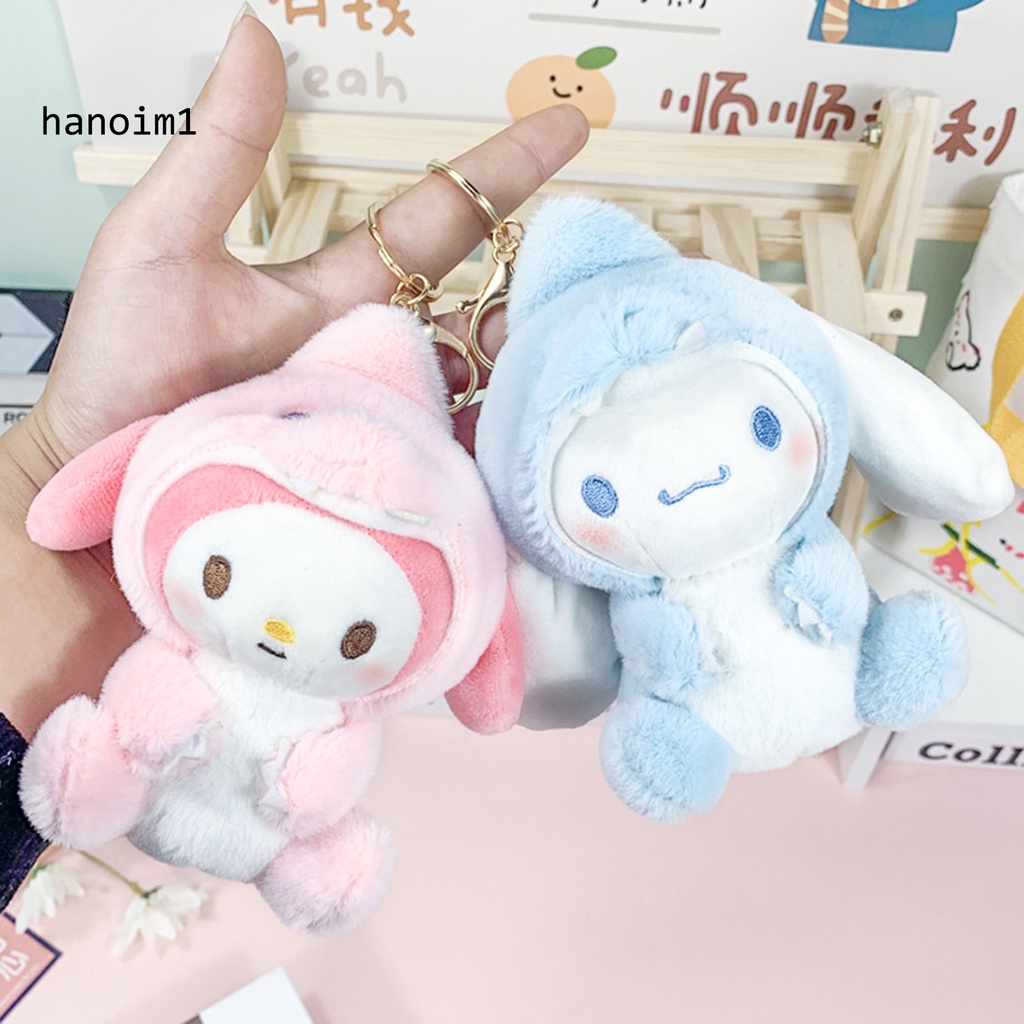 Ys2 15cm cartoon keychain dễ thương kitten puppy cross-dressing dinosaur doll khóa kim loại treo trang trí động vật nhồi bông mềm túi búp bê mặt dây chuyền vòng chìa khóa sang trọng kid girl gift