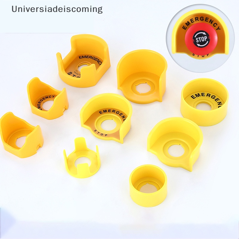 Universiadeiscoming ^^ 22mm nút nhấn công tắc nắp bảo vệ nắp bảo vệ chống mất thang máy dừng khẩn cấp phụ kiện vòng cảnh báo * mới