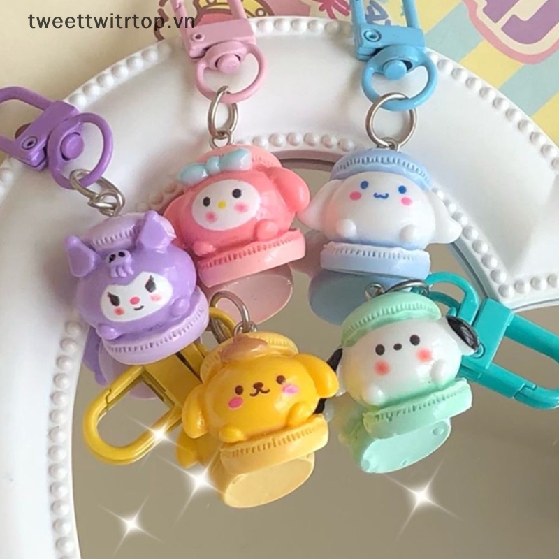 SANRIO Tri Móc Khóa Hình Thỏ Cinnamoroll / Cún Kumamon / melody Hoạt Hình Đáng Yêu
