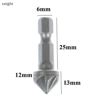 [ceight] 6 flute countersink drill bit chamfer cutg công cụ chế biến gỗ hexagon handle vn