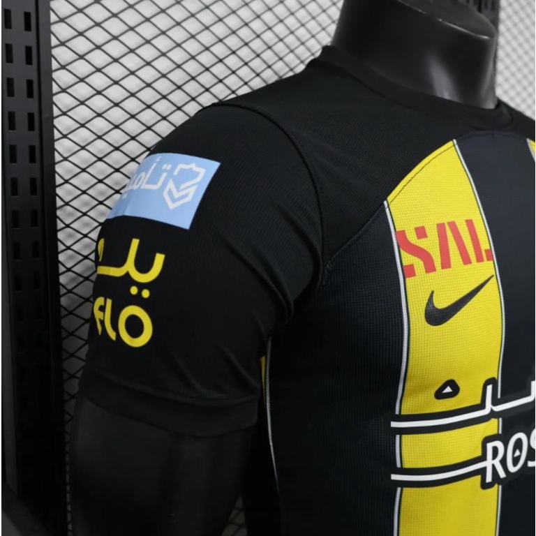 Phiên bản cầu thủ quilty hàng đầu al nassr 23-24 al ittihad jersey nam bóng đá áo bóng đá áo bóng đá phù hợp chặt chẽ khu vực eo sân nhà s-2xl