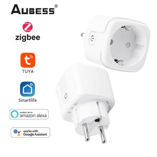 Aubess aubess ổ cắm thông minh wi-fi chuẩn 20a brasil tuya màn hình nguồn hẹn giờ cuộc sống thông minh ứng dụng giọng nói cho google home alexa