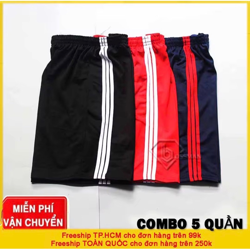 COMBO 5 QUẦN ĐÙI THUN NAM 3 Mặc nhà Kiểu dáng thể thao